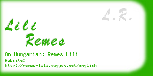 lili remes business card